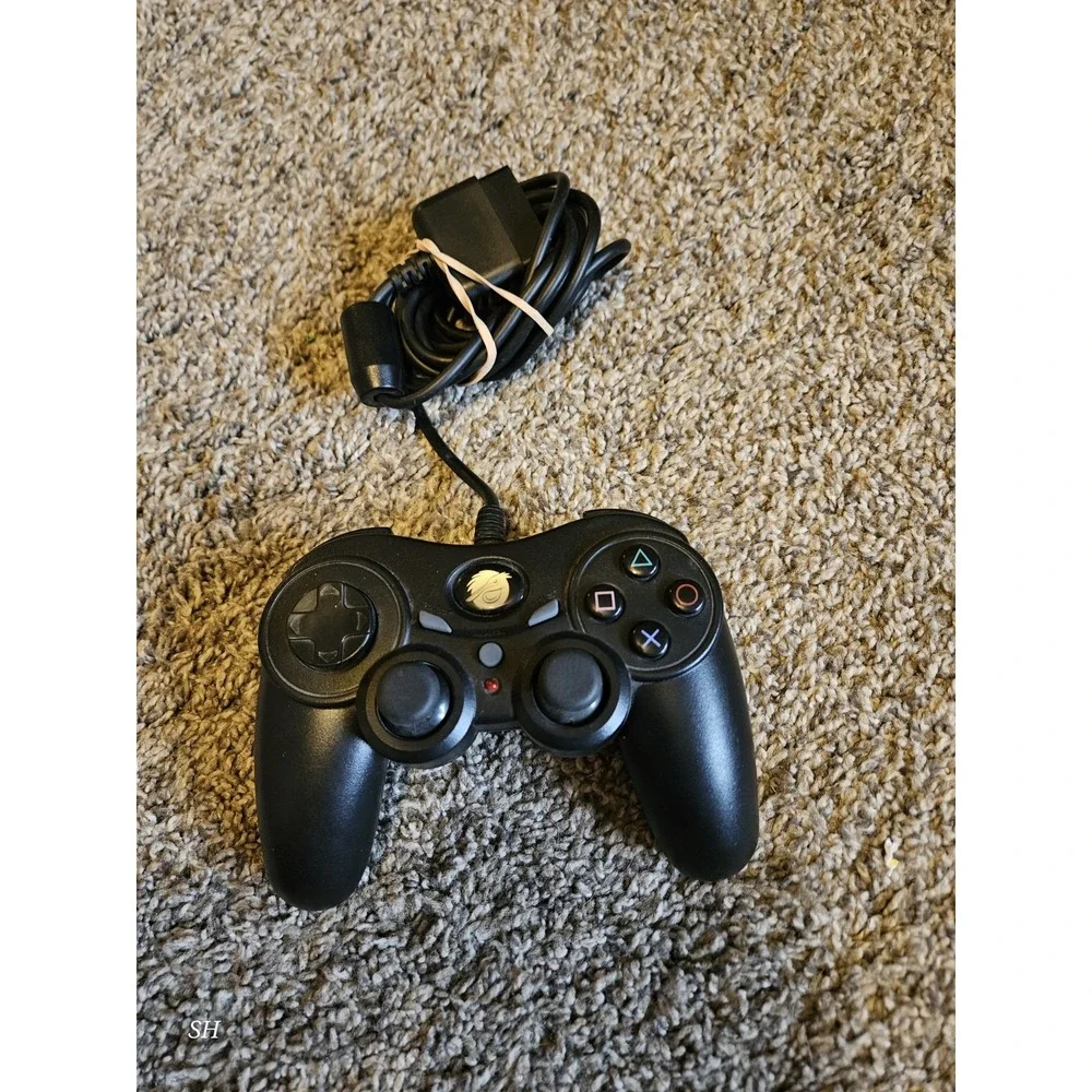Wired PS2 PS3 Style Controller Dual Analog Gamepad‎ Black Untested USB